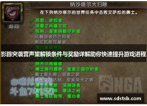 影踪突袭营声望解锁条件与奖励详解助你快速提升游戏进程